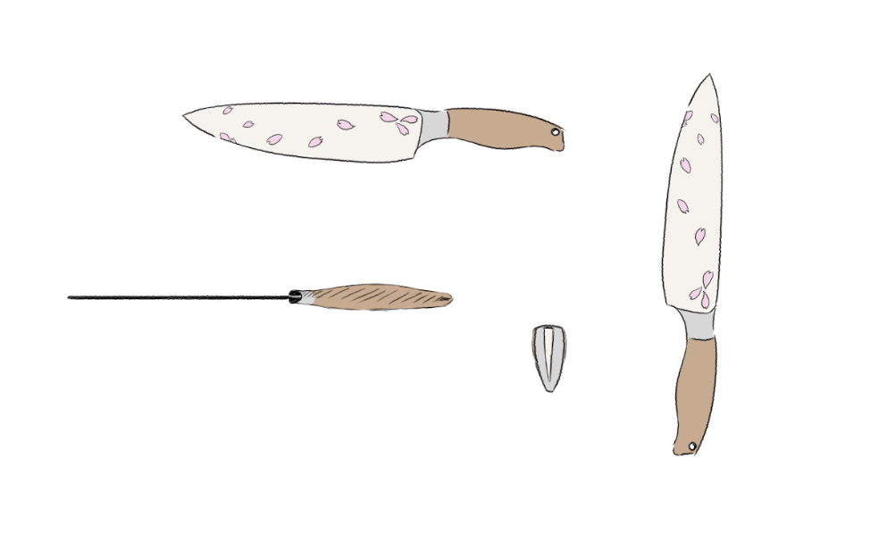 Diseño Cuchillo a color